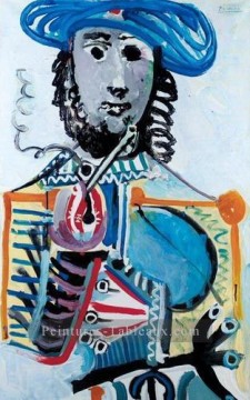 Homme à la pipe 3 1968 cubisme Pablo Picasso Peinture à l'huile